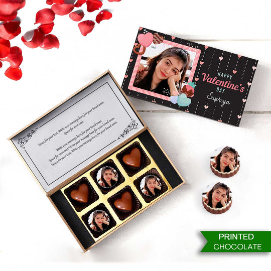 Valentine Love Special Greetings Personalised Photo Chocolate