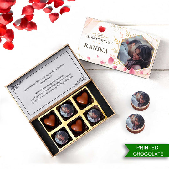 Happy Heart Shape Personalised Photo Chocolate