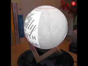 Personalised Touch Sensor 3D Heart Shaped Moon Lamp
