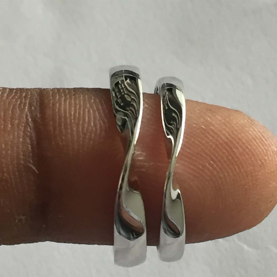 Fascinating Sterling Silver Couple Rings-2