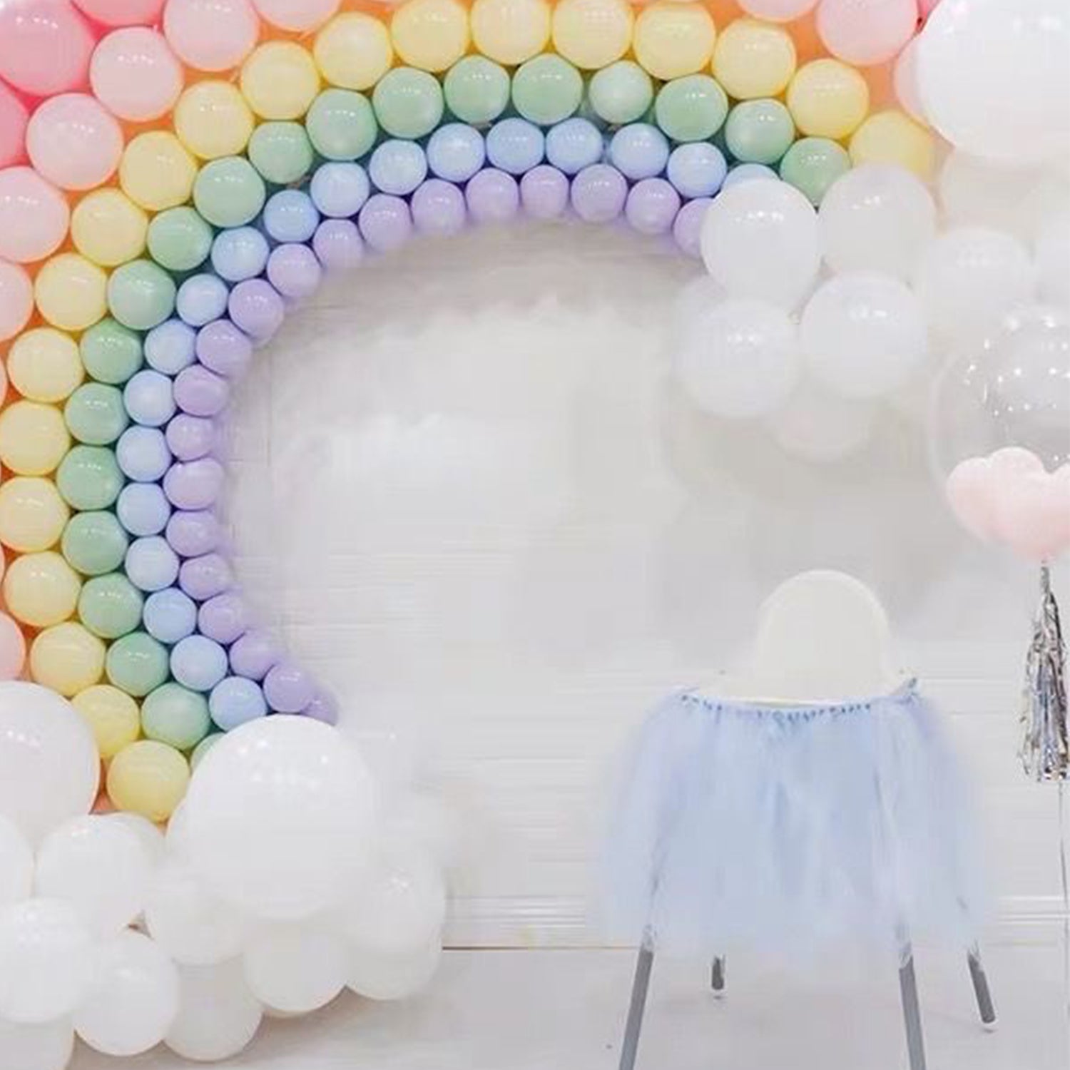 Rainbow Theme Kids Birthday Balloon Decor-1