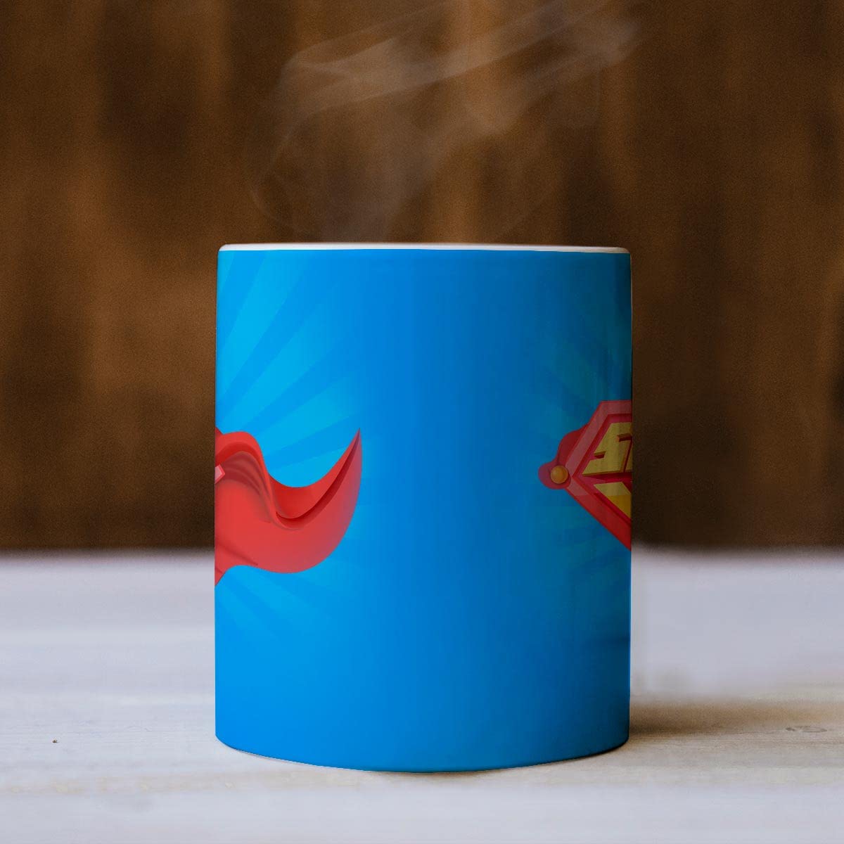 Super Mom Blue Ceramic Coffee Mug Gift For Mom