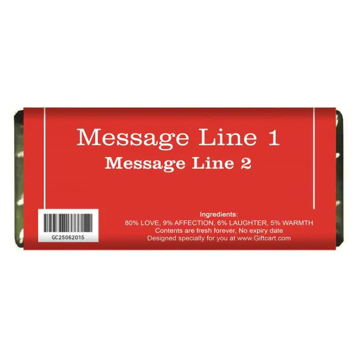 Personalised Choco Bar - Be Mine