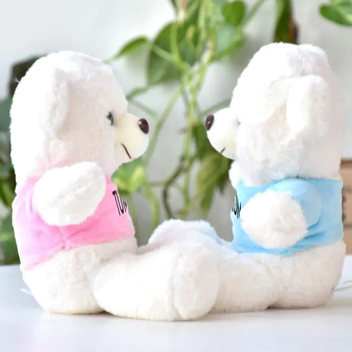 Personalized Hum Tum With Name Teddy Bear Love Hamper for Couple-4