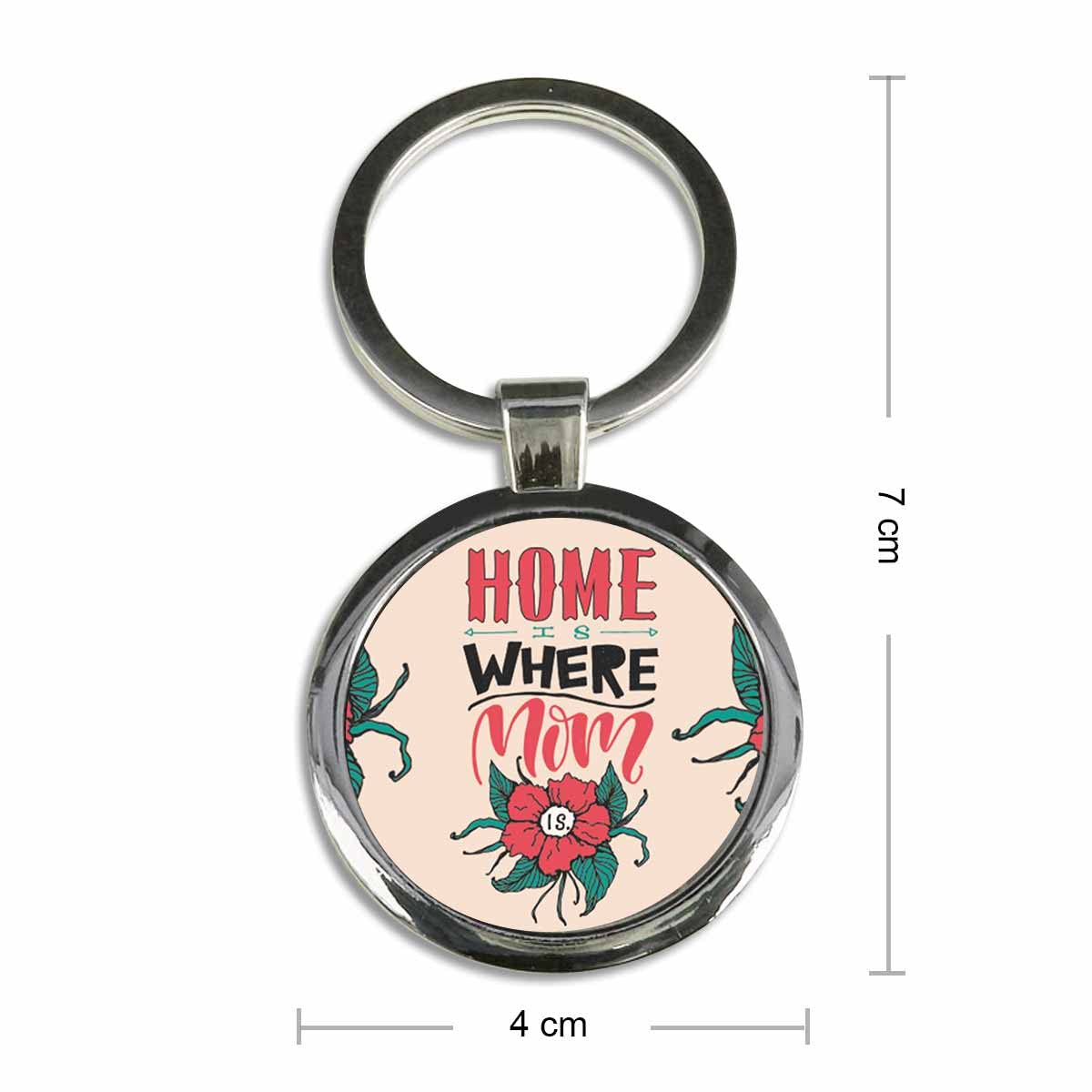 Home is where Mom is Metal Keychain-6