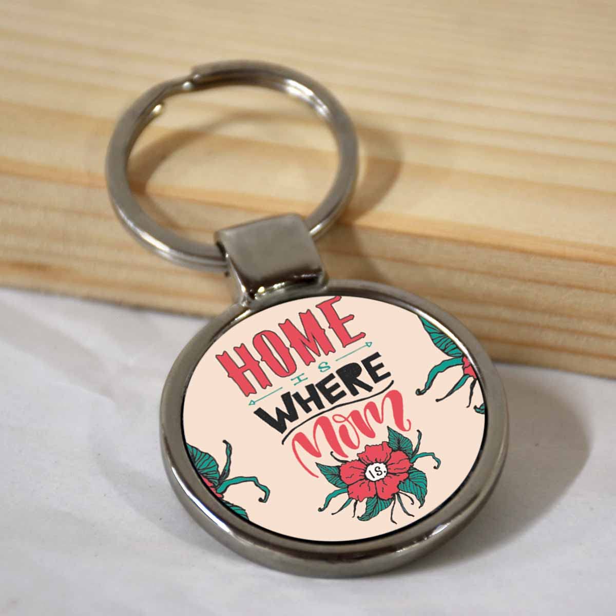 Home is where Mom is Metal Keychain-1