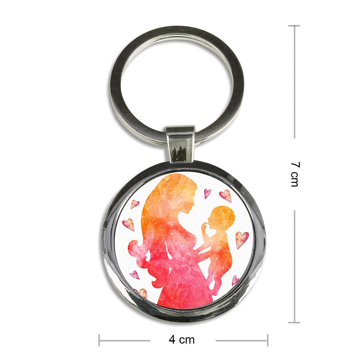 My Mom My God Metal Keychain-6
