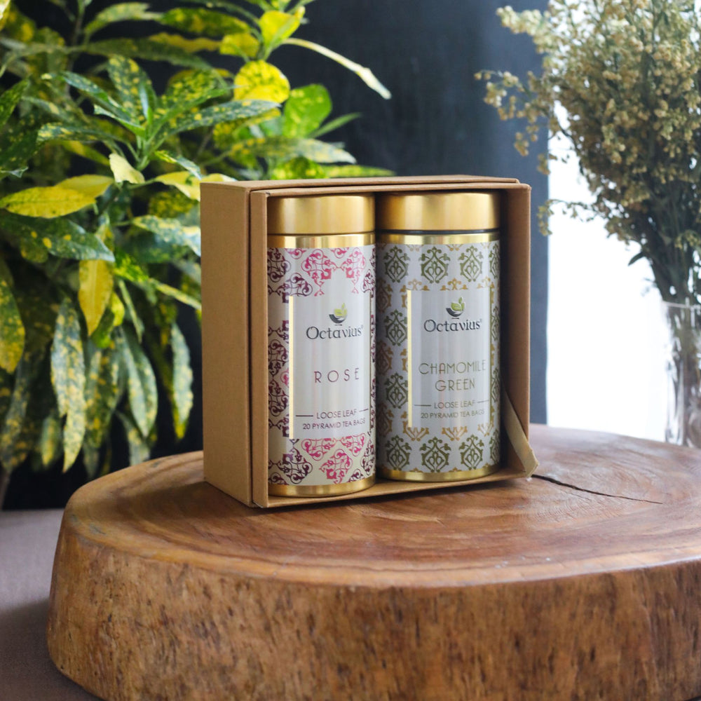 Octavius Tea Collection| Blossom Bundles Range - 2 Tins Packed In An Exclusive Gift Box-1