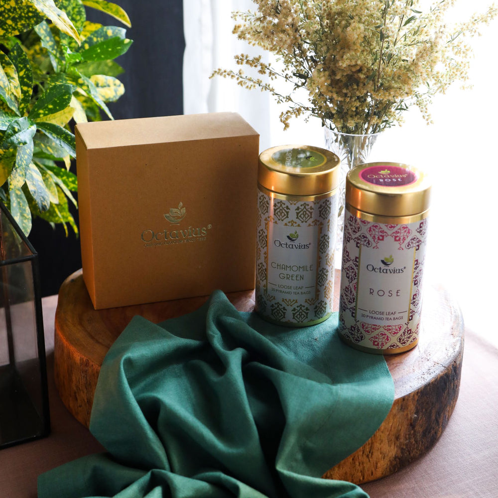 Octavius Tea Collection| Blossom Bundles Range - 2 Tins Packed In An Exclusive Gift Box-3