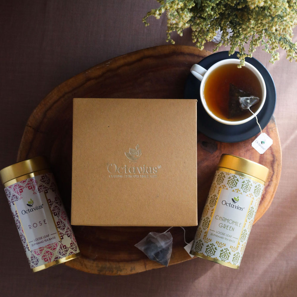 Octavius Tea Collection| Blossom Bundles Range - 2 Tins Packed In An Exclusive Gift Box-2