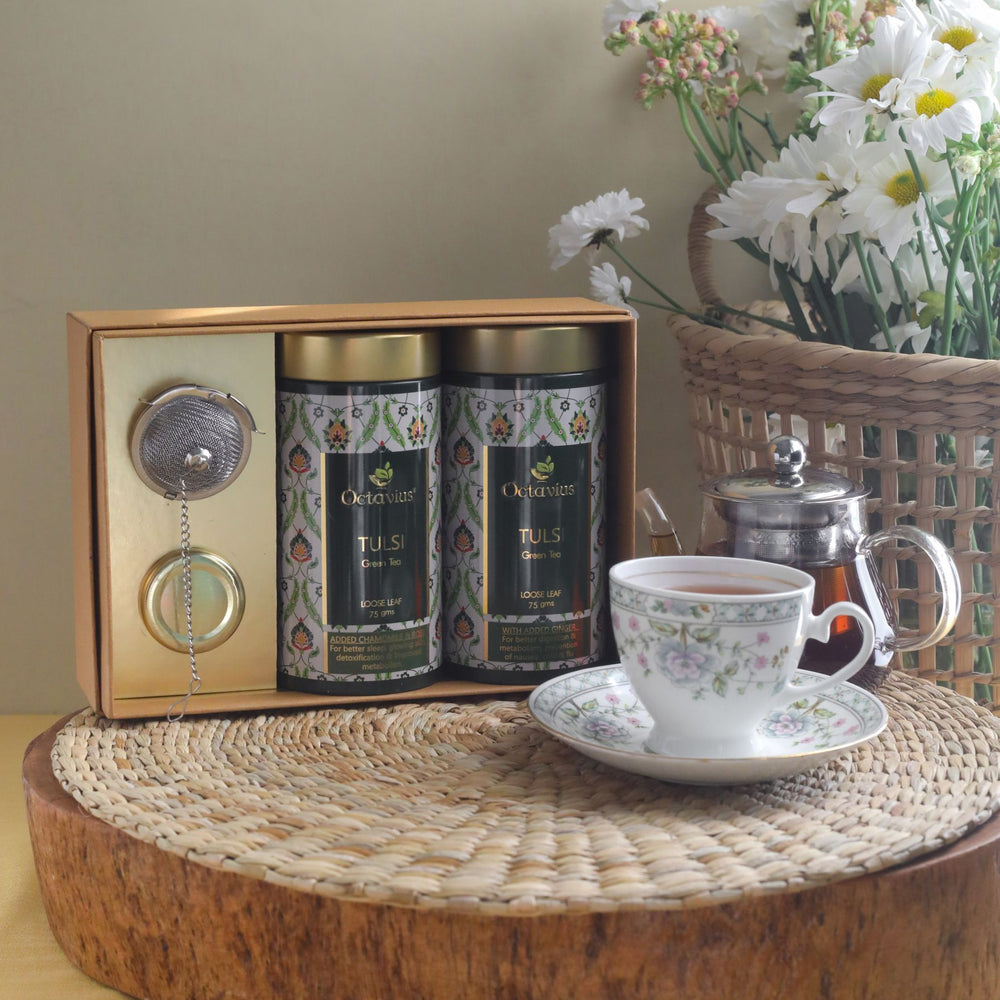 Octavius Tea Collection| Truly Tulsi Teas Ranges - 2 Tins Packed In An Exclusive Gift box-5