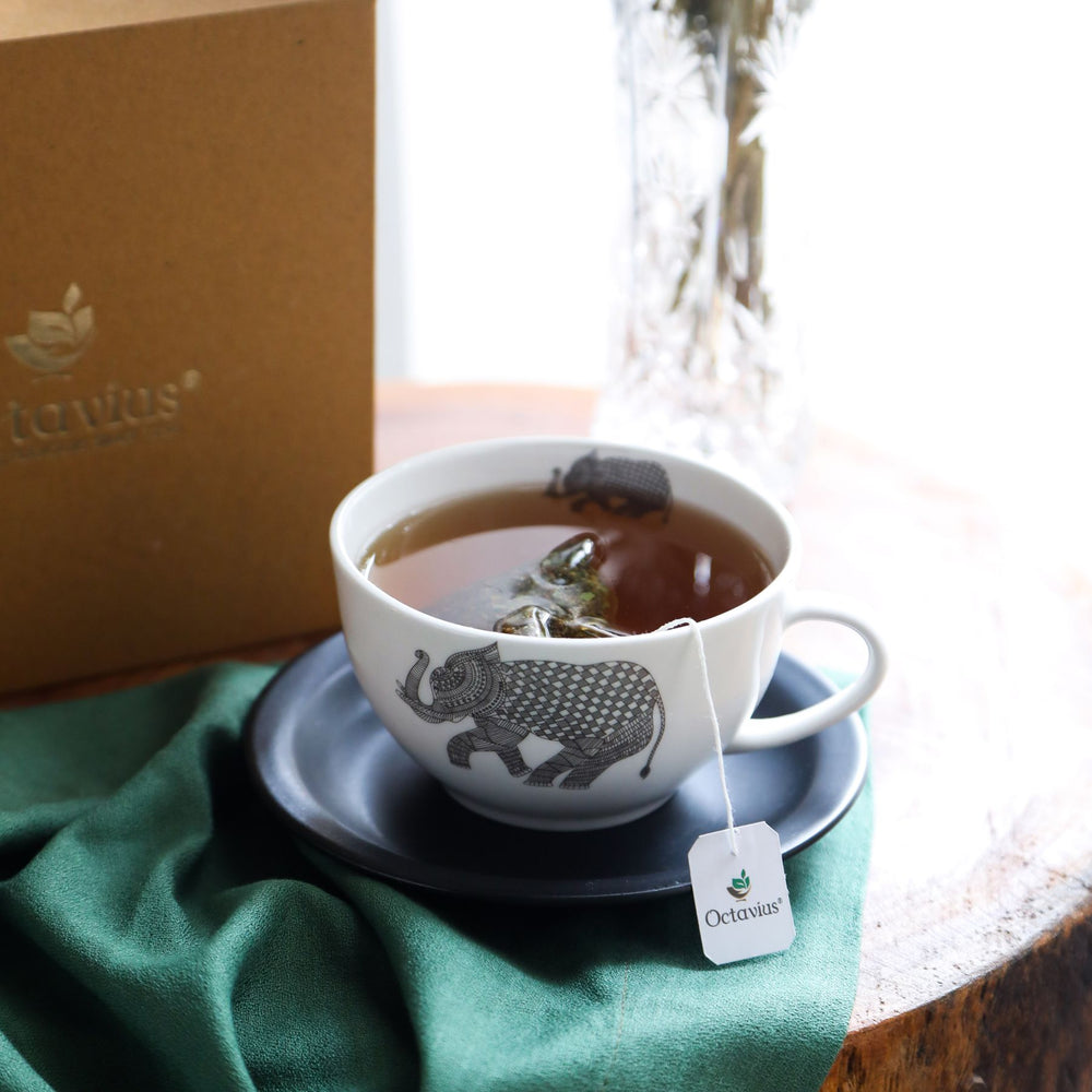 Octavius Tea Collection| Pristine Greens Range - 2 Tins Packed In An Exclusive Gift box-4