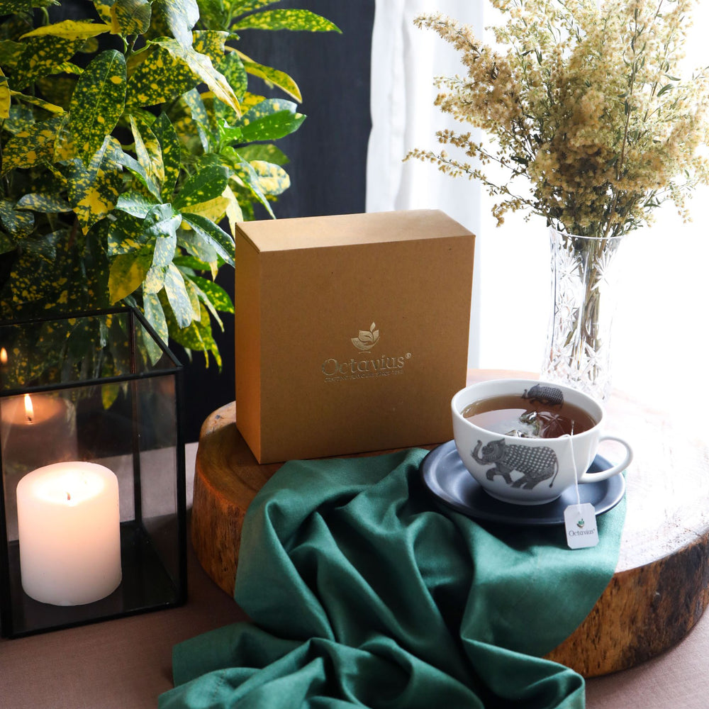 Octavius Tea Collection| Pristine Greens Range - 2 Tins Packed In An Exclusive Gift box-3