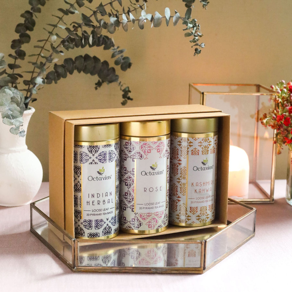 Octavius Tea Collection| Gourmet Tea Collection-Grand Indian Teas (3 Tins)-1