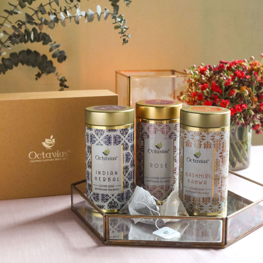 Octavius Tea Collection| Gourmet Tea Collection-Grand Indian Teas (3 Tins)-5