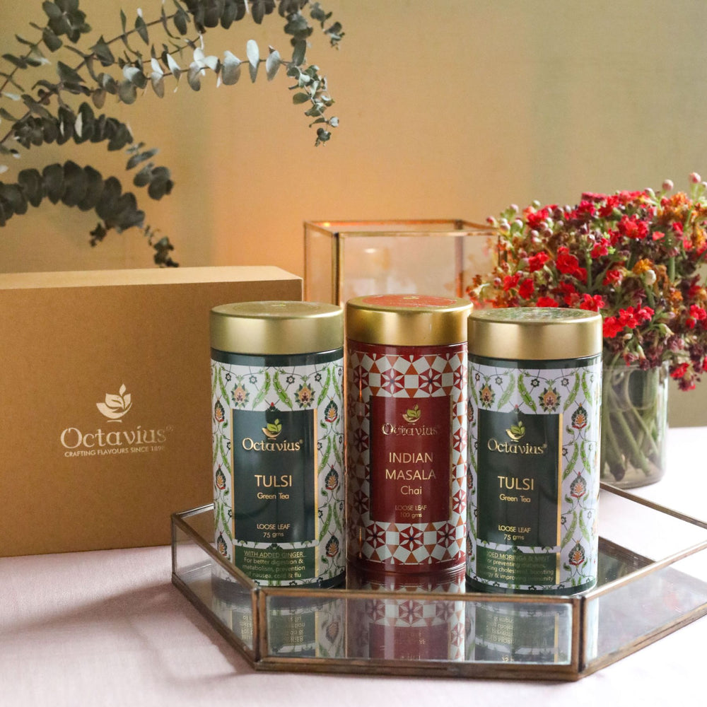 Octavius Tea Collection| Grand Indian Teas Range 3 Tins Packed In An Exclusive Gift box