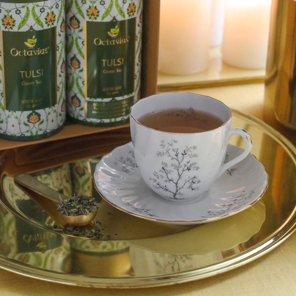 Octavius Tea Collection| Truly Tulsi Teas Ranges - 3 Tins Packed In An Exclusive Gift box-4