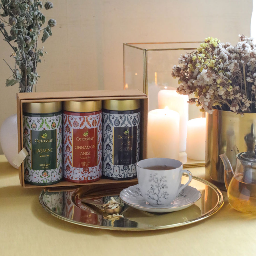 Octavius Tea Collection| Workout Buddies Range - 3 Tins Packed In An Exclusive Gift box-1
