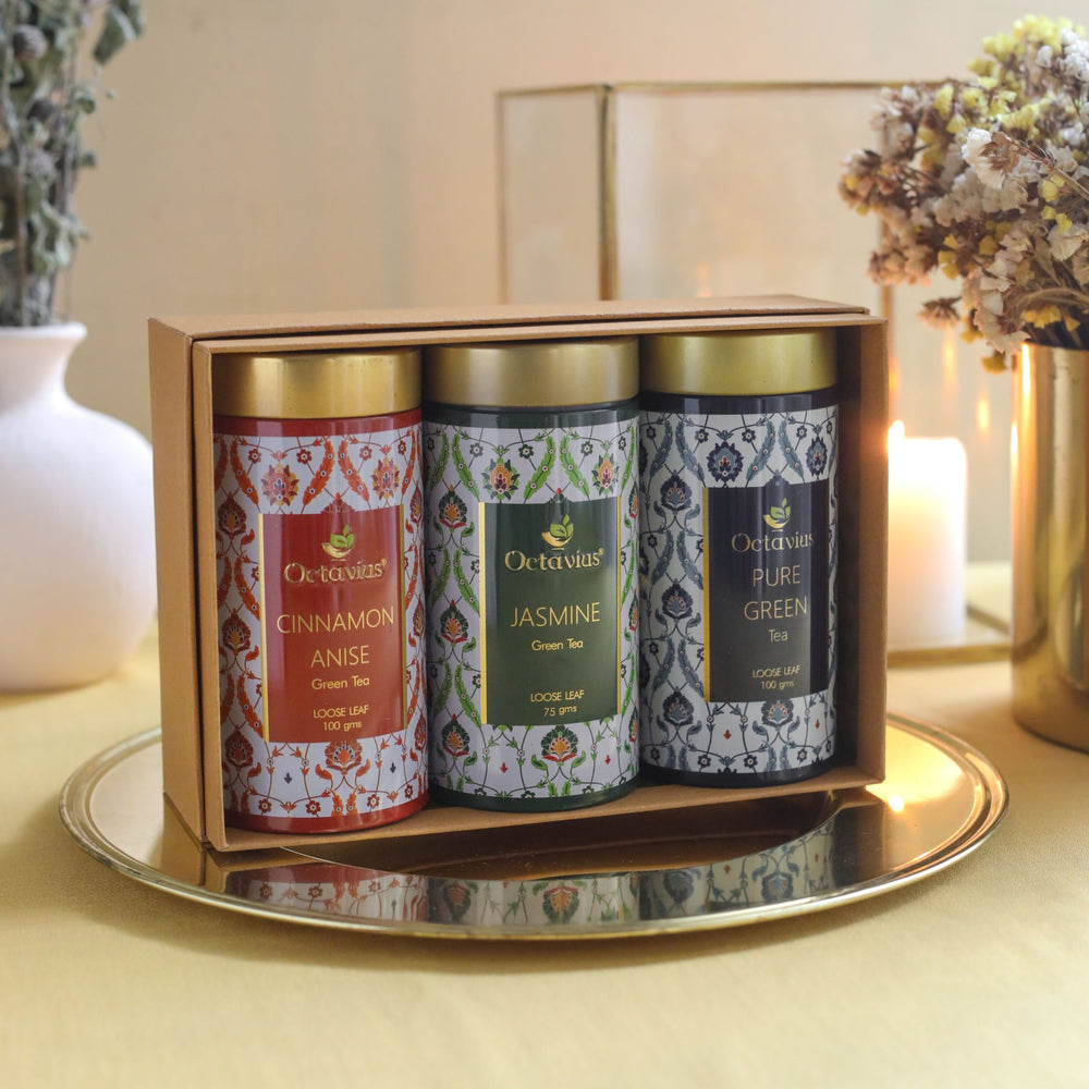 Octavius Tea Collection| Workout Buddies Range - 3 Tins Packed In An Exclusive Gift box-3