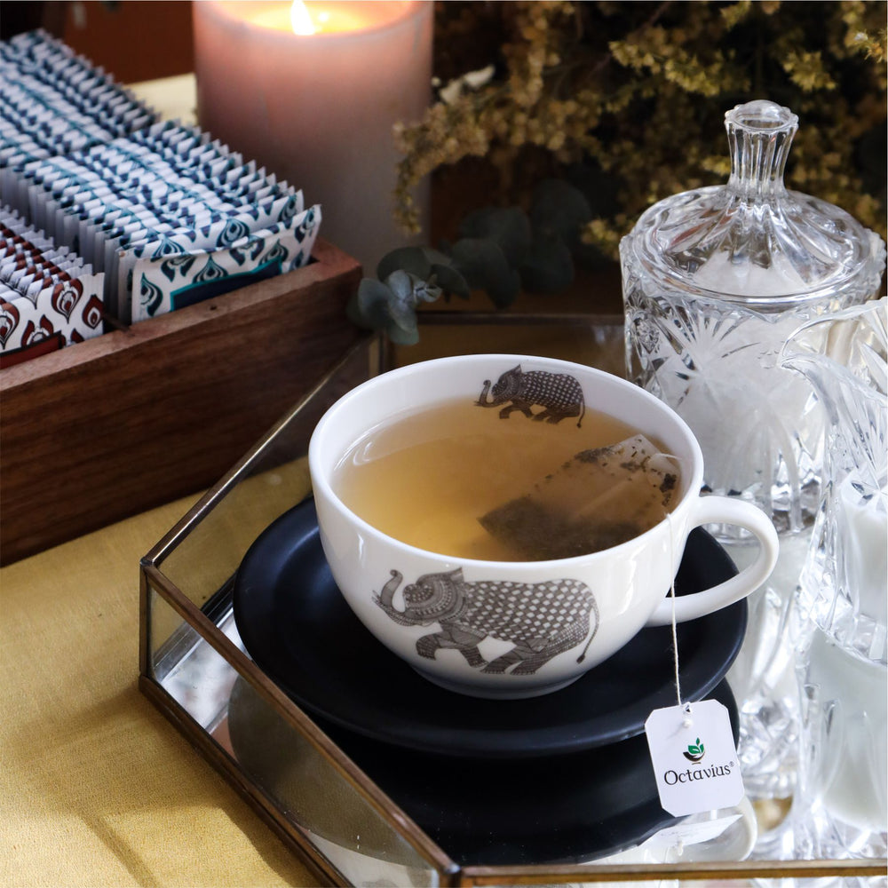 Octavius Assortment of Fine Black & Green Teas in Darkwood Caddy - 120 Teabags-5