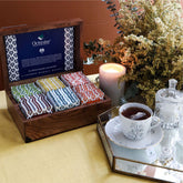 Octavius Assortment of Fine Black & Green Teas in Darkwood Caddy - 90 Teabags-1