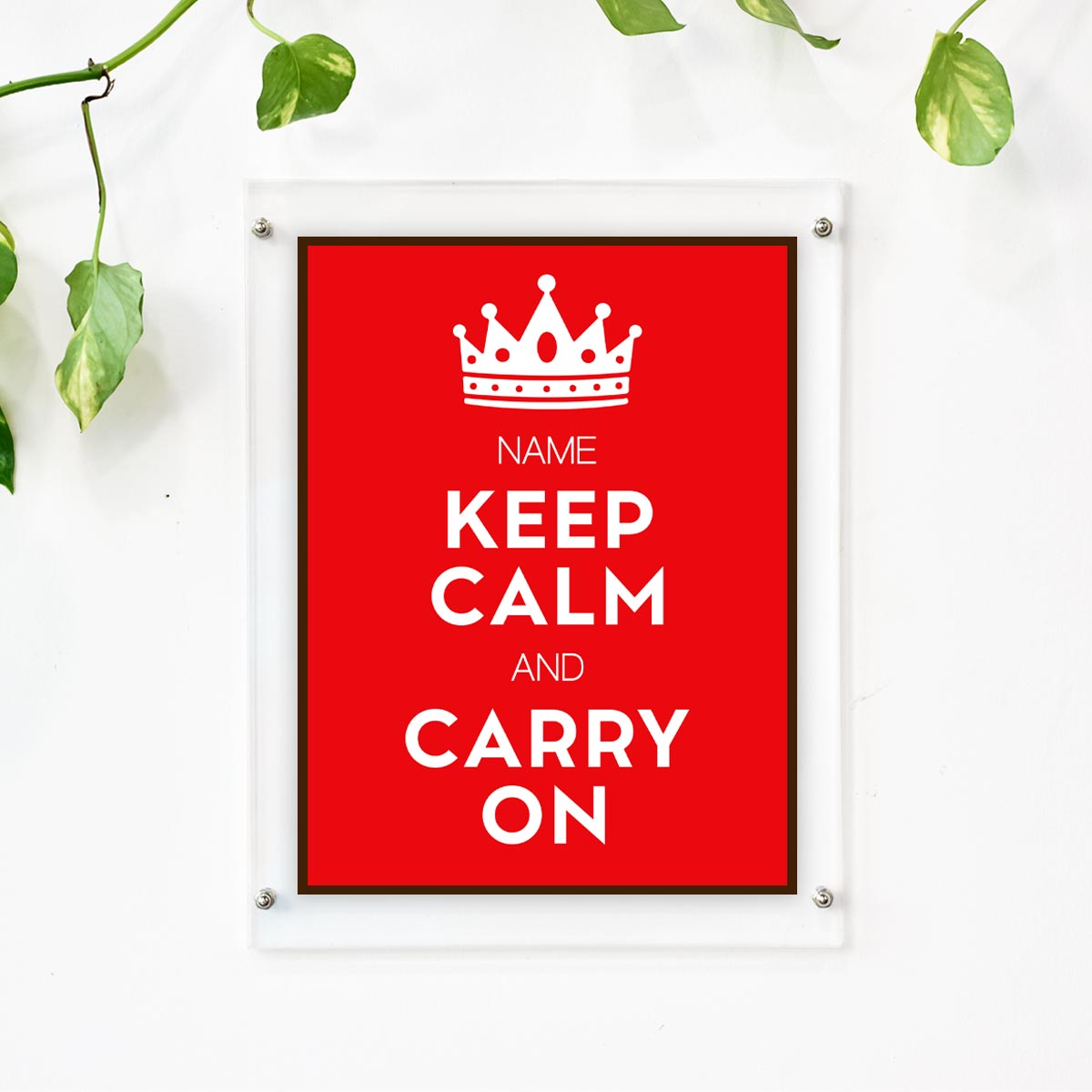 Personalised Keep Calm and Carry On Poster Frame