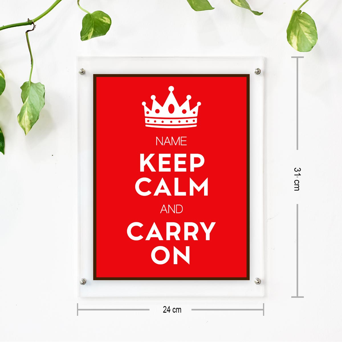 Personalised Keep Calm and Carry On Poster Frame