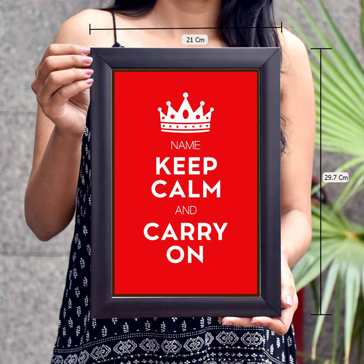 Personalised Keep Calm and Carry On Poster Frame