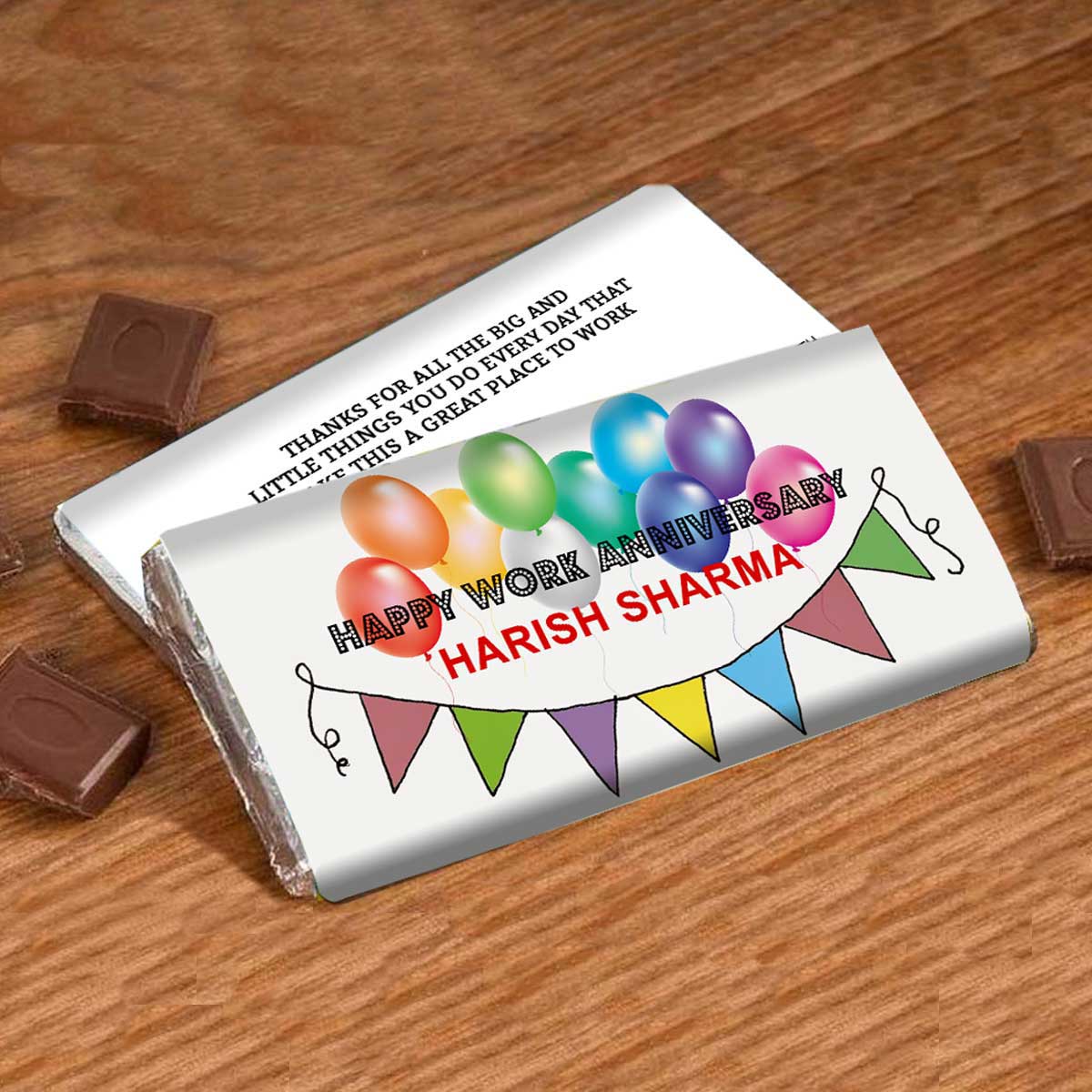 Choco Bar Personalised Cover Celebrating Work