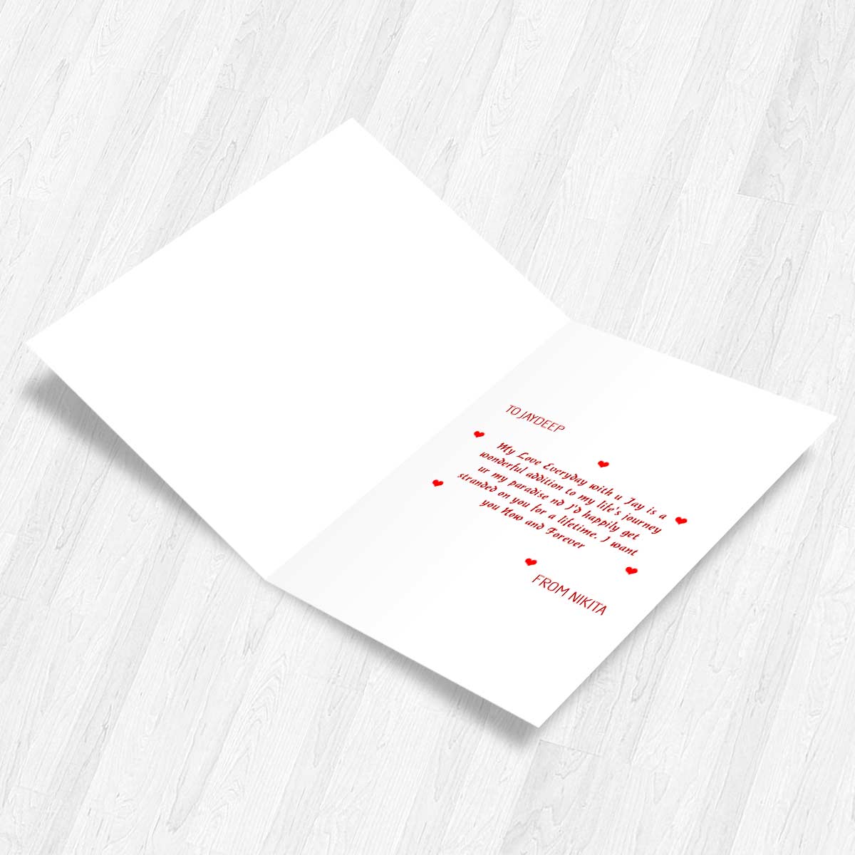 Personalised I Love You Glitter Card-2