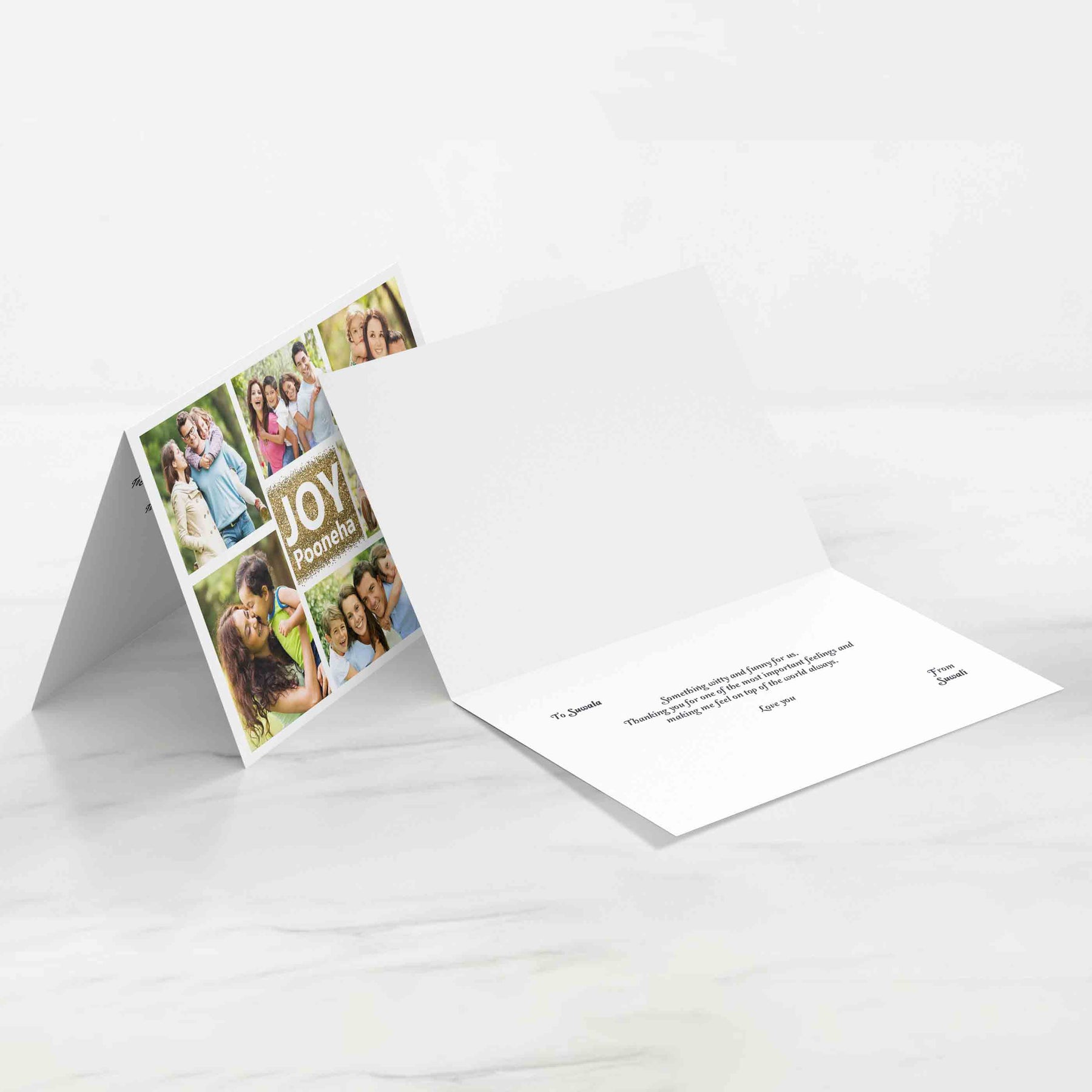 Personalised Joy of Life Glitter Card-3