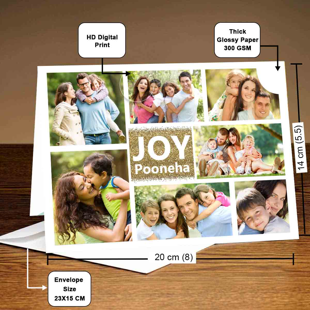 Personalised Joy of Life Glitter Card-5