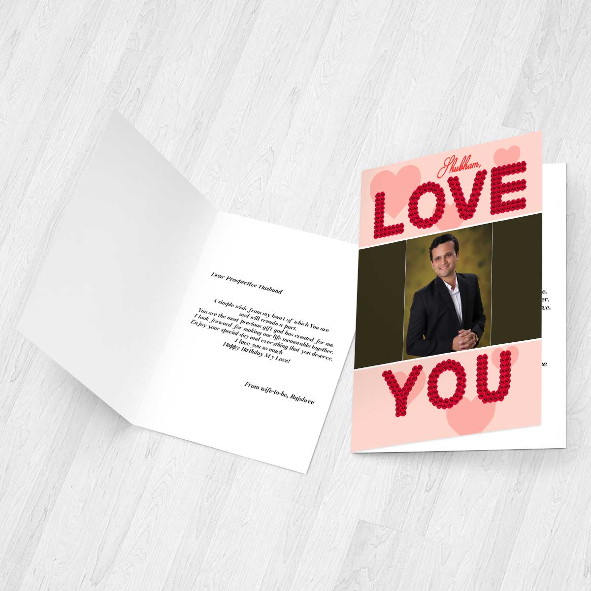 Personalised Love You Greeting Card-3