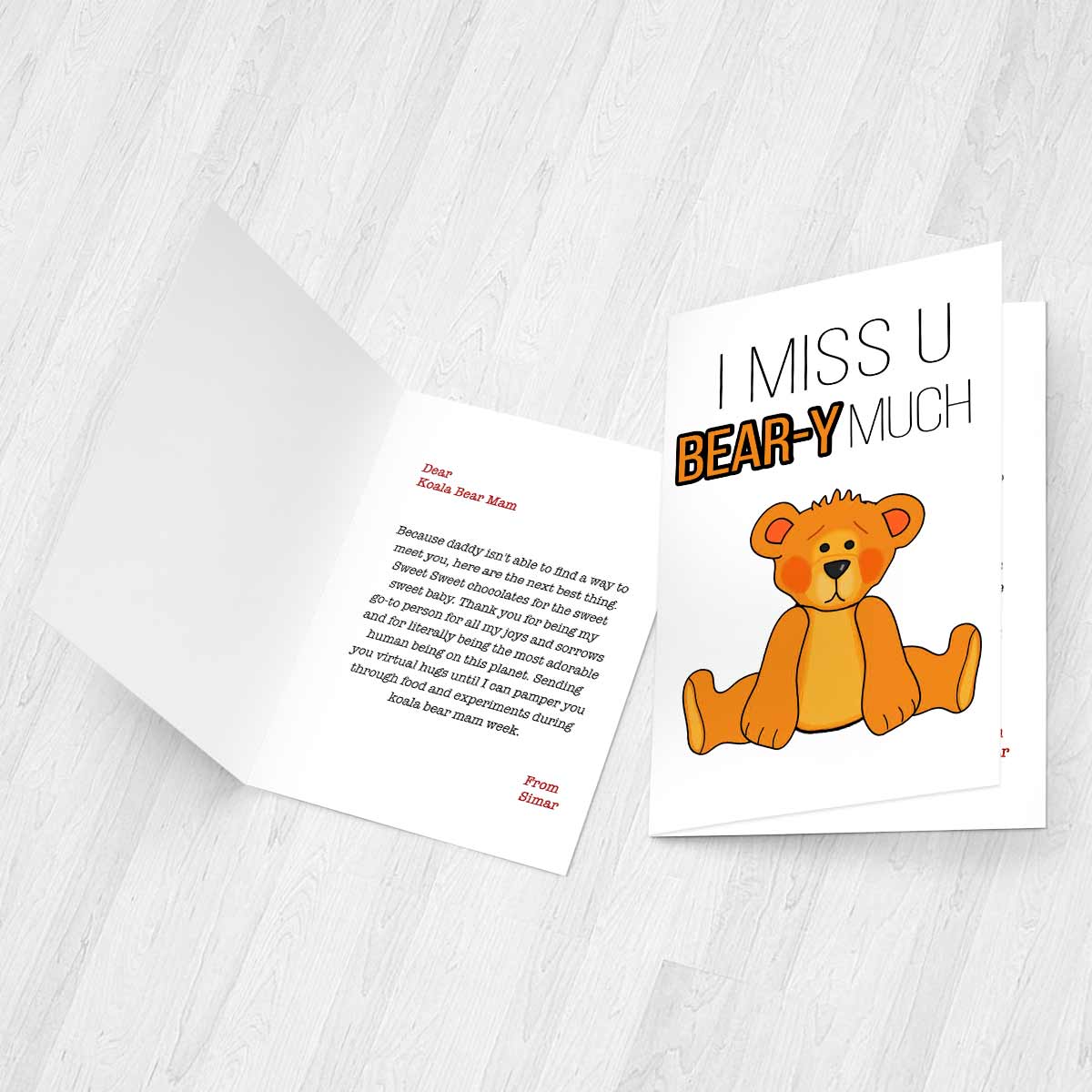 Personalised I Miss You Berr-Y Much Card-3