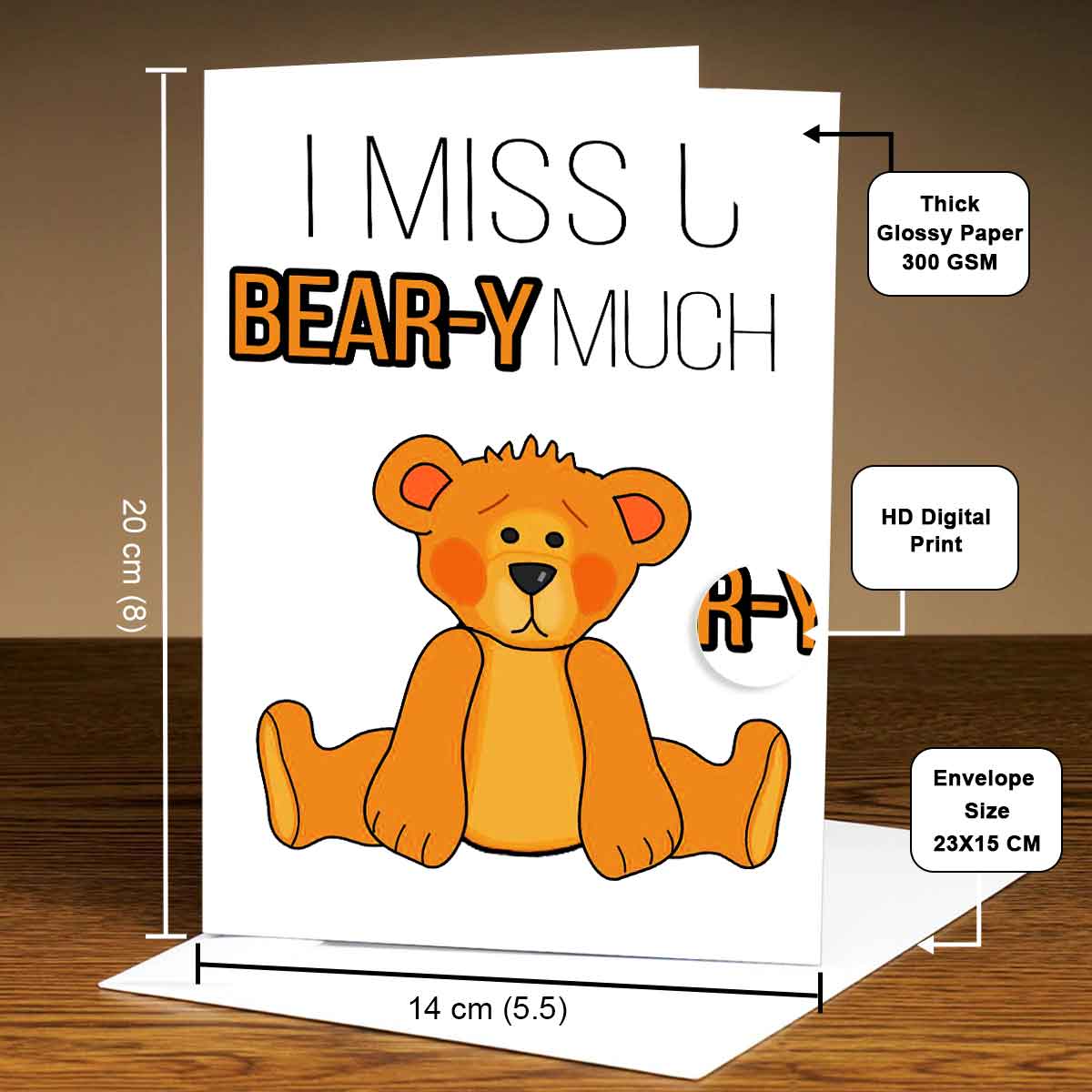 Personalised I Miss You Berr-Y Much Card