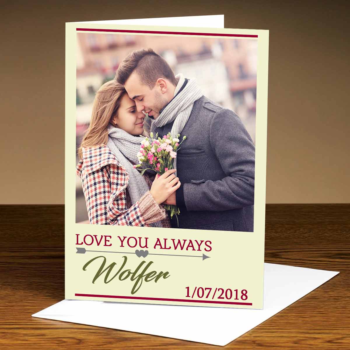 Personalised Love You Always Photo Greeting Card-1