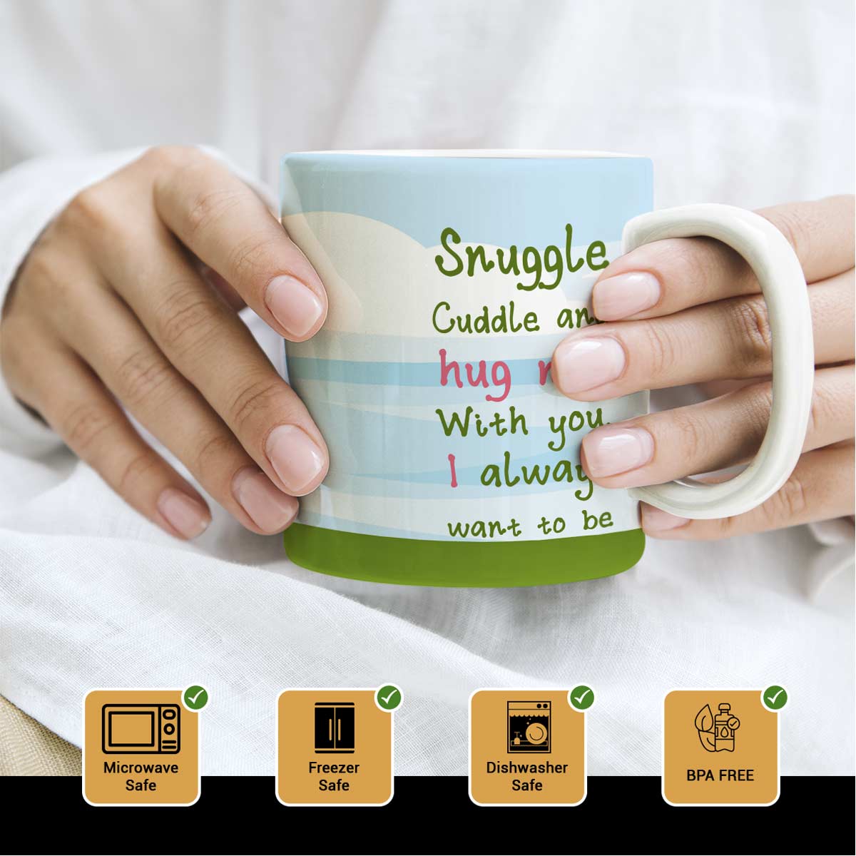 Hug Me Couple Coffee Mug Gift for Hug Day-2