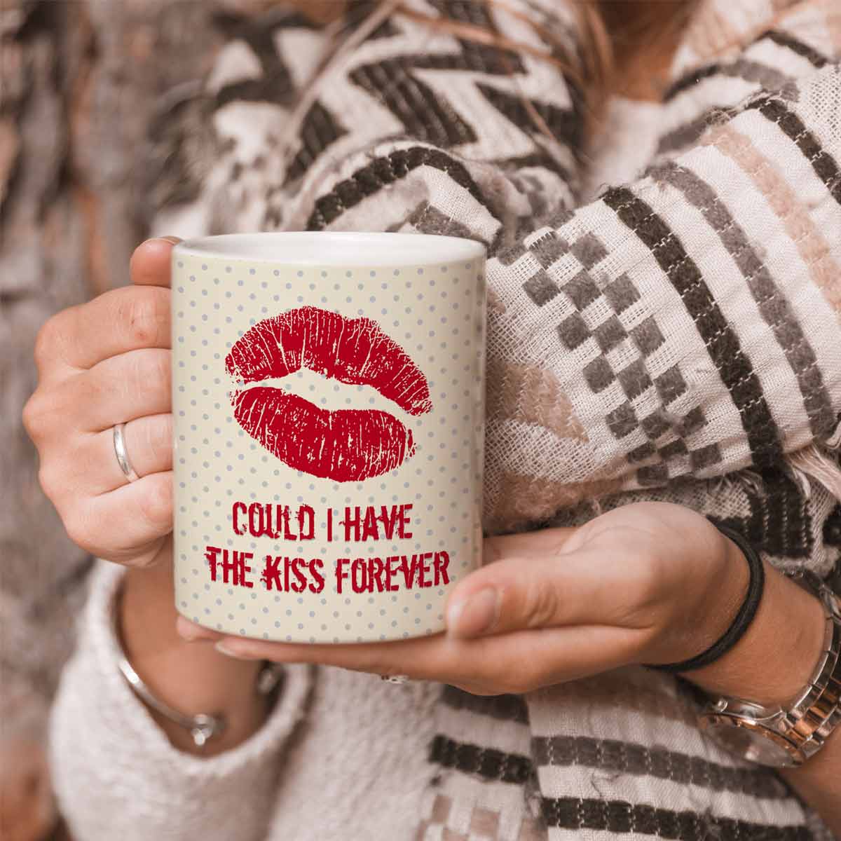 The Kiss Forever Couple Coffee Mug Gift for Kiss Day-2