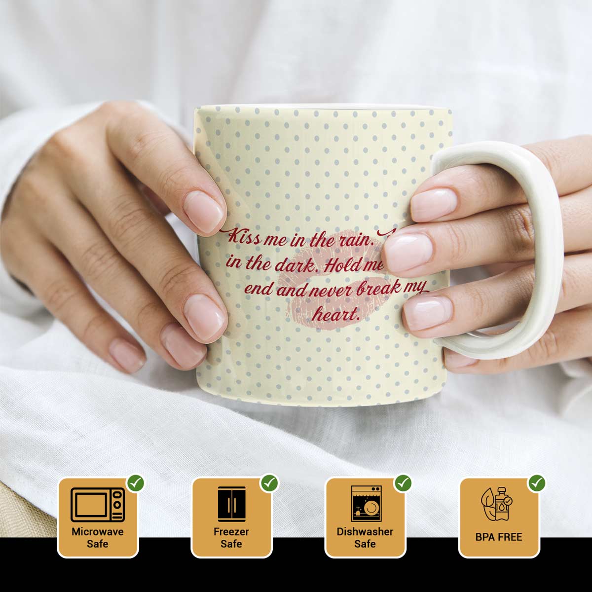 The Kiss Forever Couple Coffee Mug Gift for Kiss Day-3