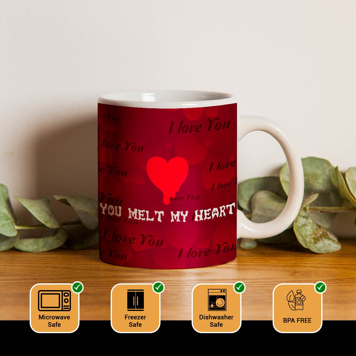 Melt My Heart Couple Coffee Mug Gift for Chocolate Day-2