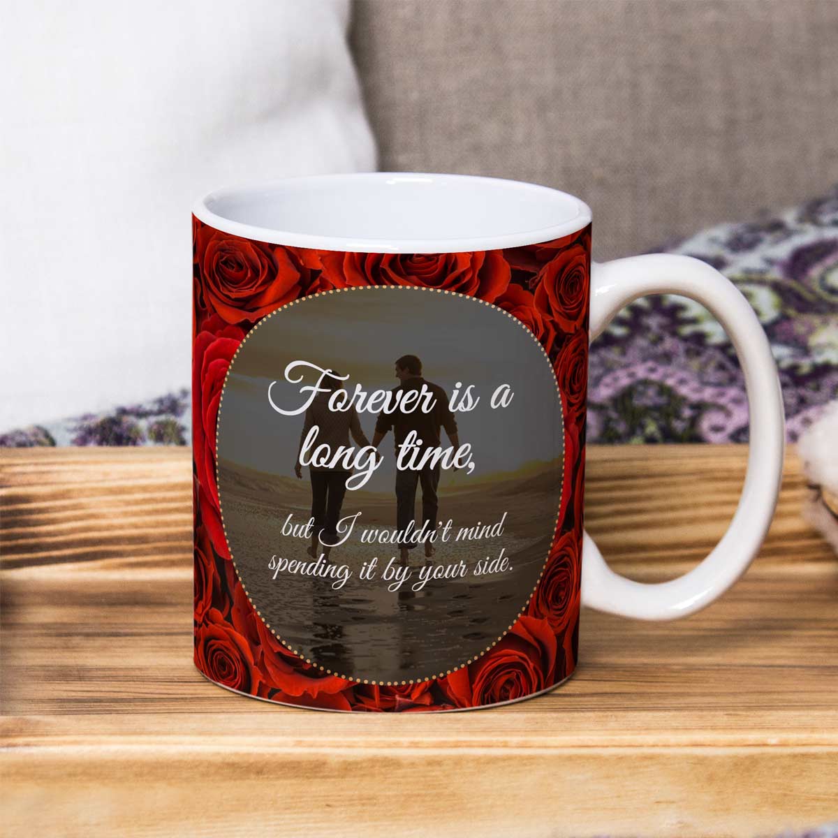 Forever Long Time Couple Coffee Mug Gift for Rose Day-3