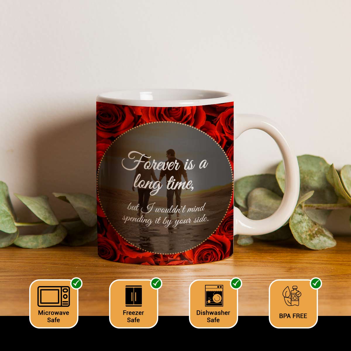Forever Long Time Couple Coffee Mug Gift for Rose Day-2