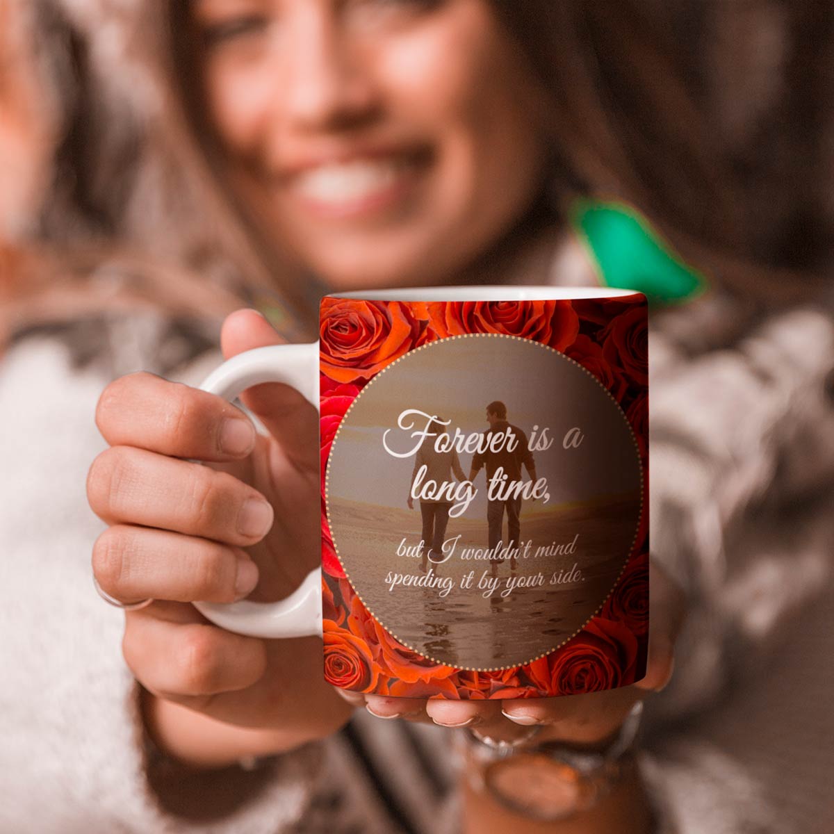 Forever Long Time Couple Coffee Mug Gift for Rose Day-1