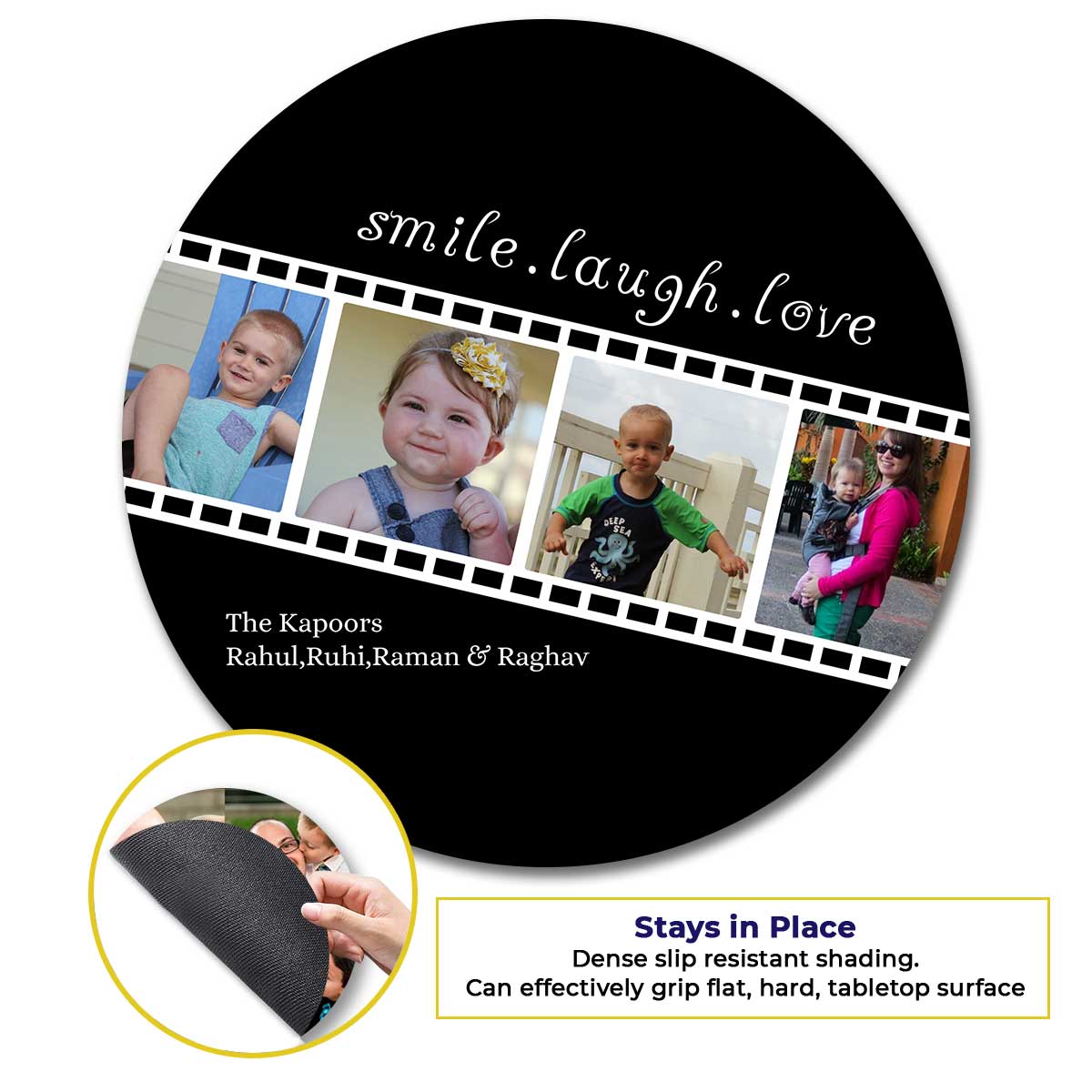 Personalised Smiley Family Mouse Pad