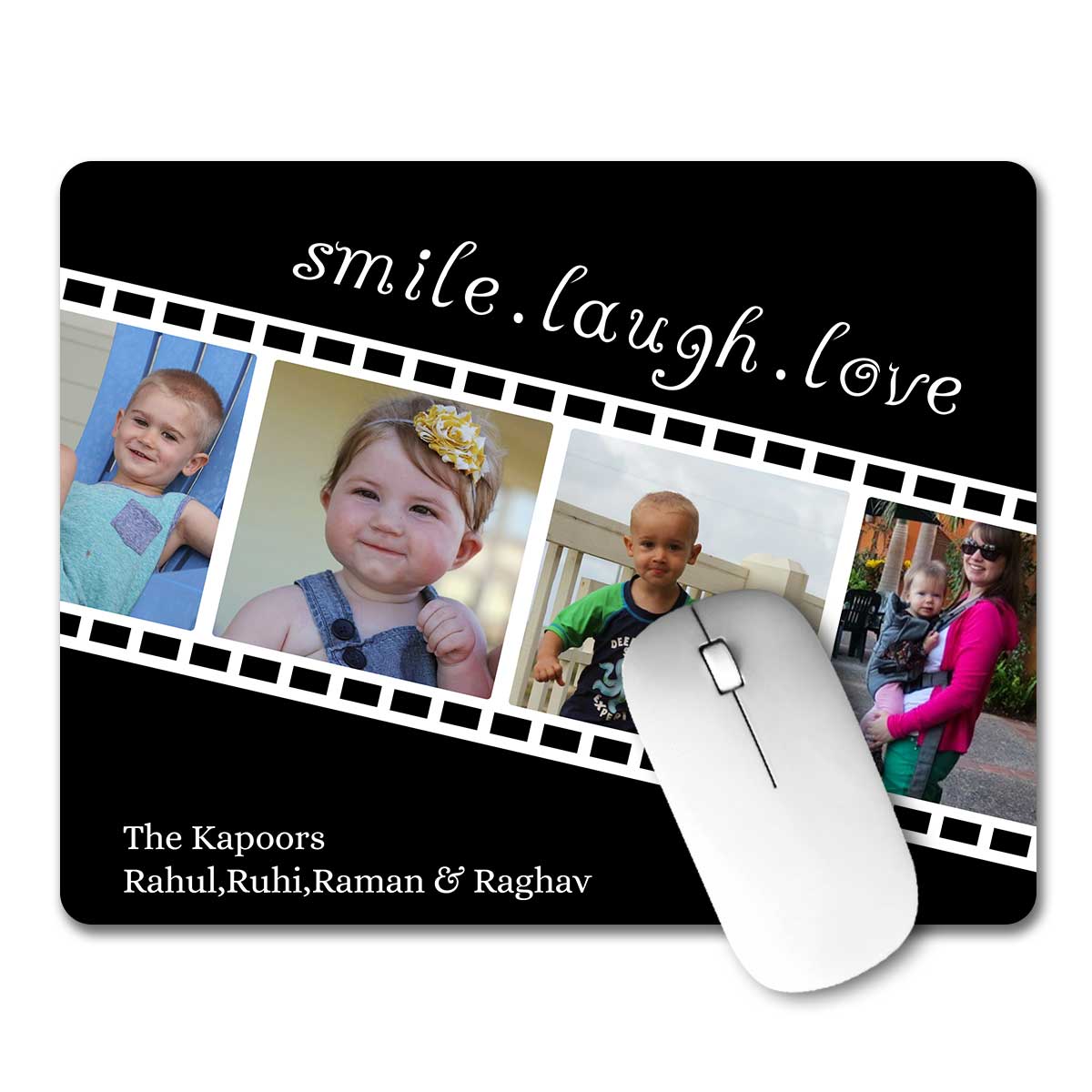 Personalised Smiley Family Mouse Pad