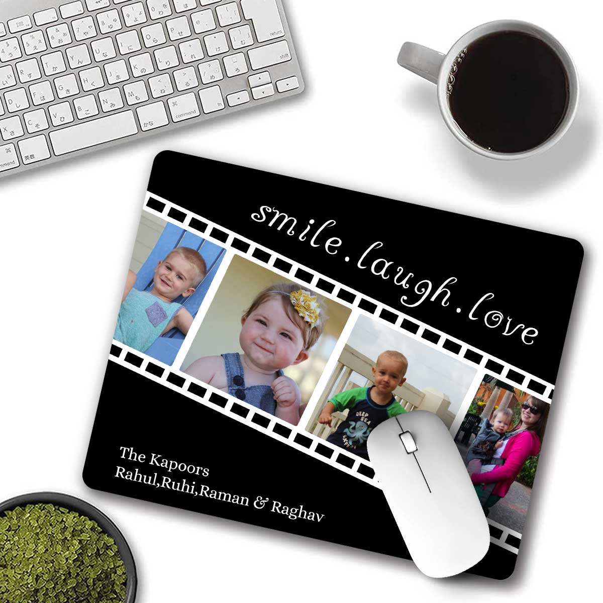 Personalised Smiley Family Mouse Pad