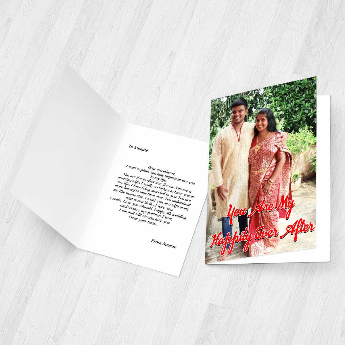 Personalised Happily Ever After Anniversary Card-3