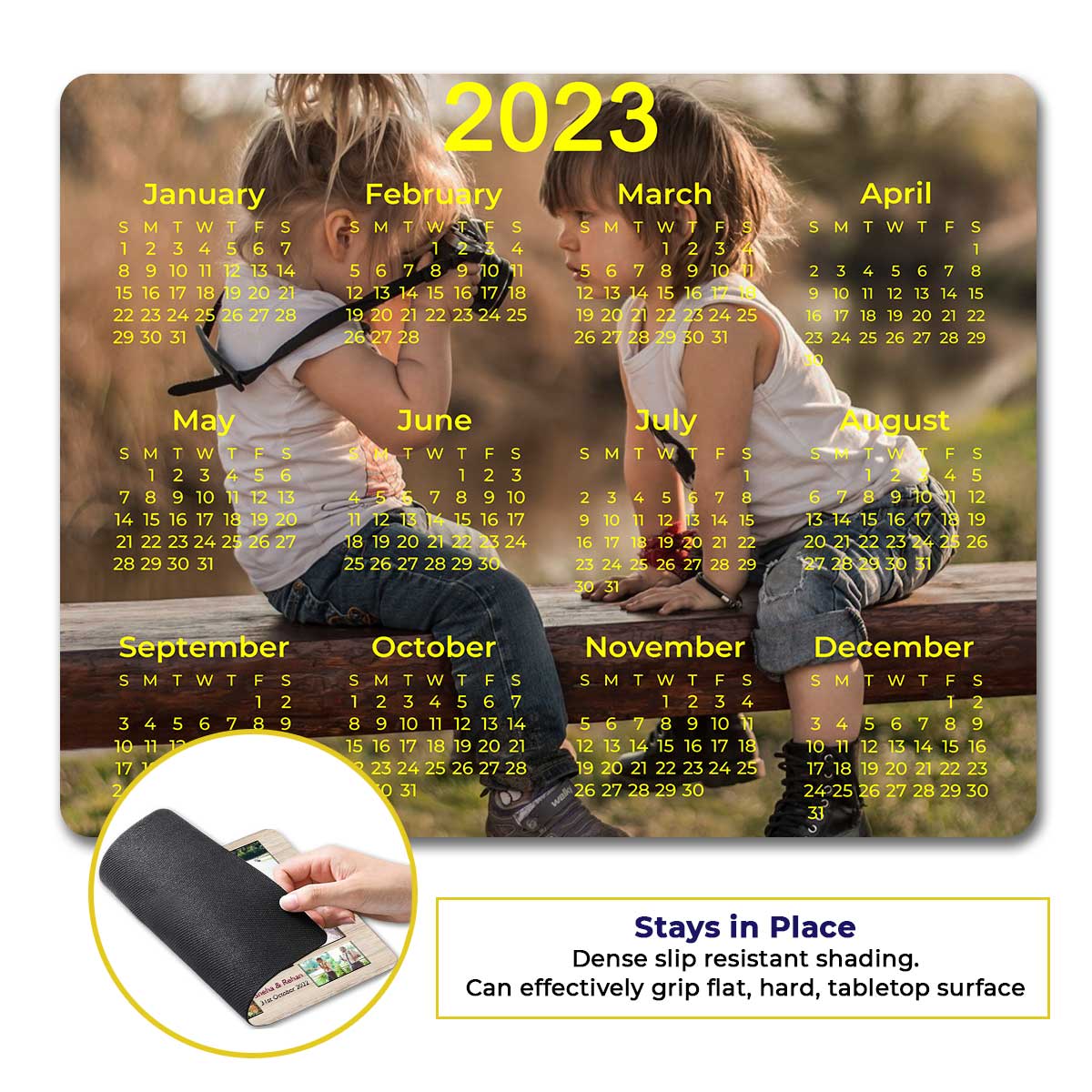 Personalised Mouse Pad With Calendar