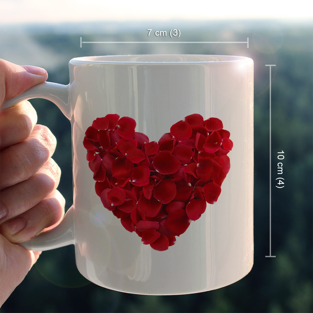 Floral Heart Ceramic Mug-5