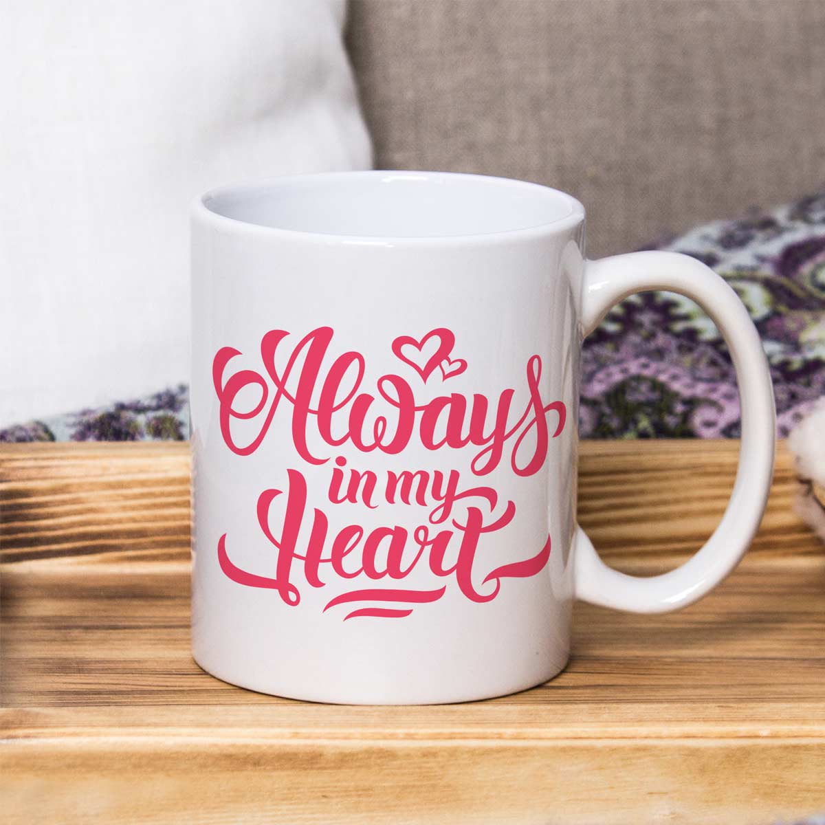 Always In My Heart Ceramic Couple Coffee Mug Gift for Valentine's Day-6